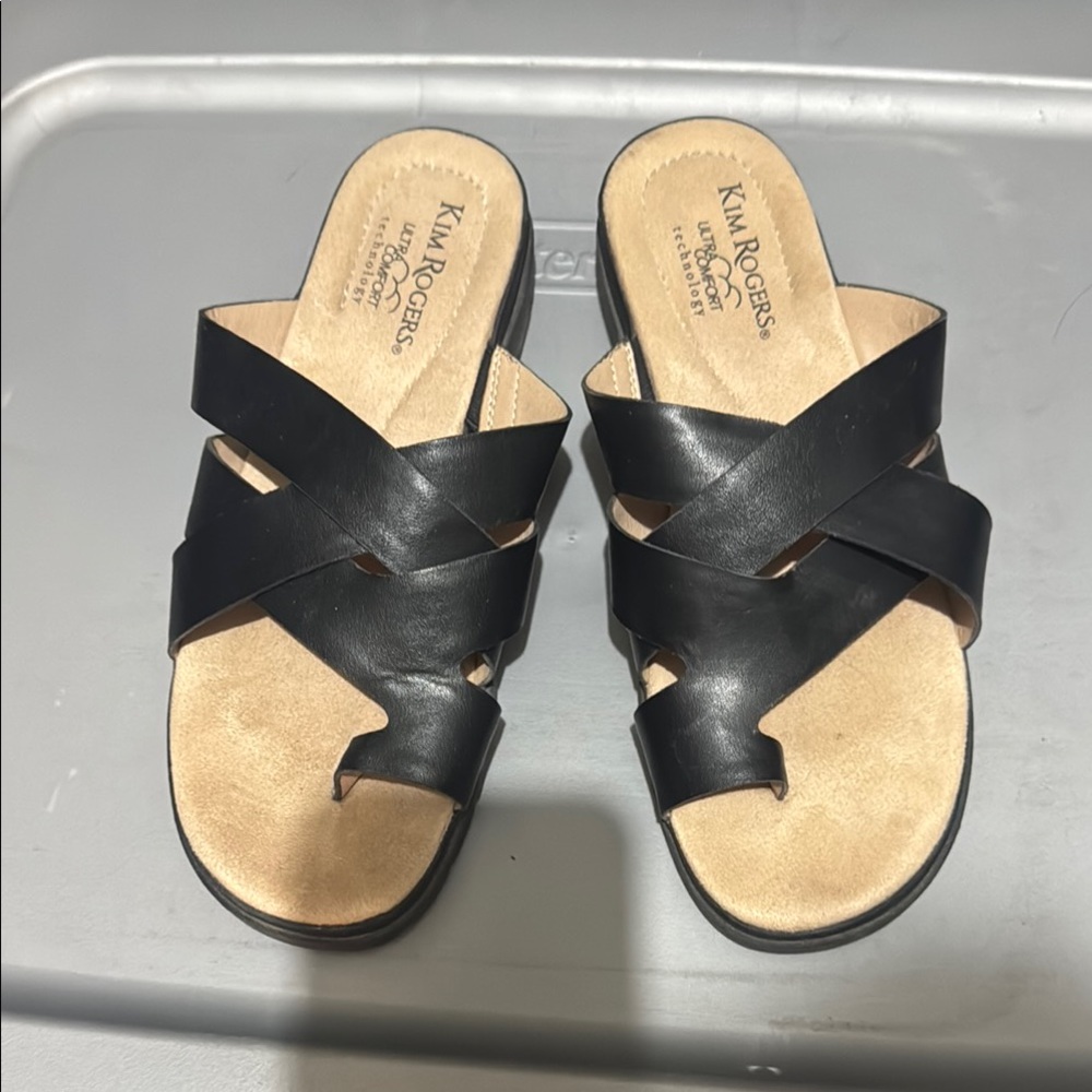 Kim Rogers Black Women's Sandals Size 8.5